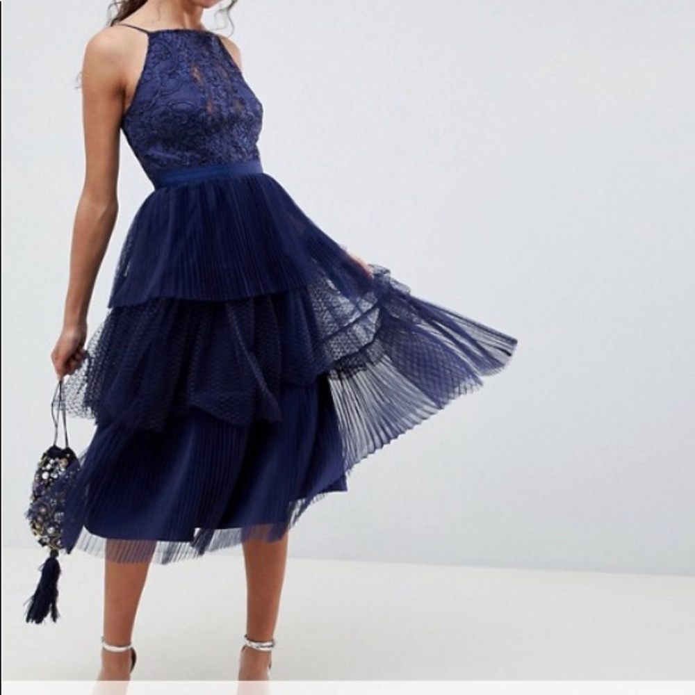 Petit navy, lacy dress